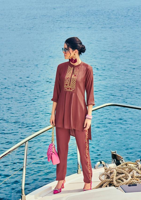 Lily And Lali Miami Silk Designer Exclusive Kurti With Bottom Collection